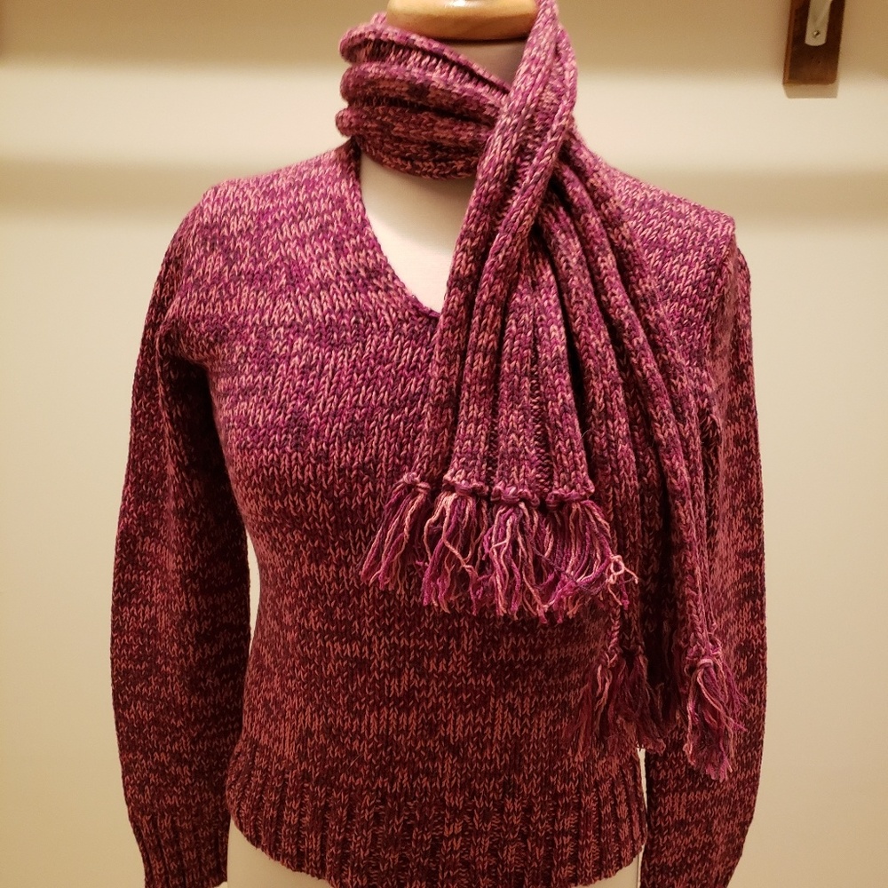 Ann Taylor Loft Sweater & Matching Scarf XS
